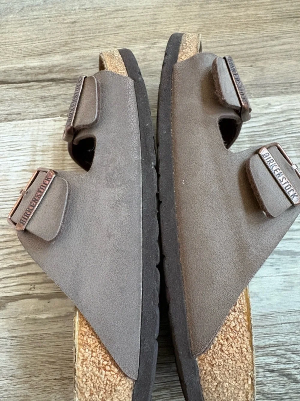 Birkenstock Brown Double-Strap Kids Sandals with Copper Buckles - Picture 4 of 6